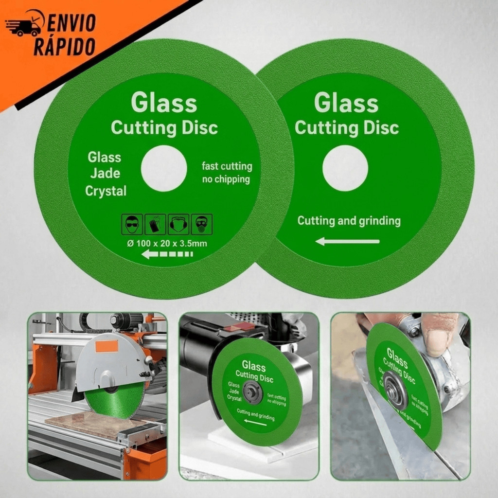 Disco de Corte Diamantado Vidro 100mm Corta Tudo Lâminas De Serra Porcelana  Piso Cerâmico Mármore
