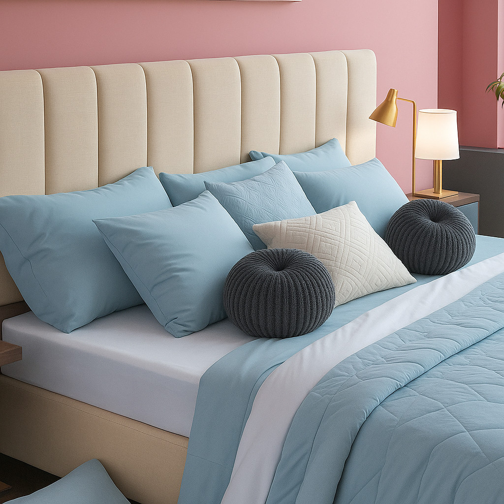 Kit Cabeceiras Estofada Modulada De Cama Queen Box Casal Queen King - Decoração Sala Quarto Luxo