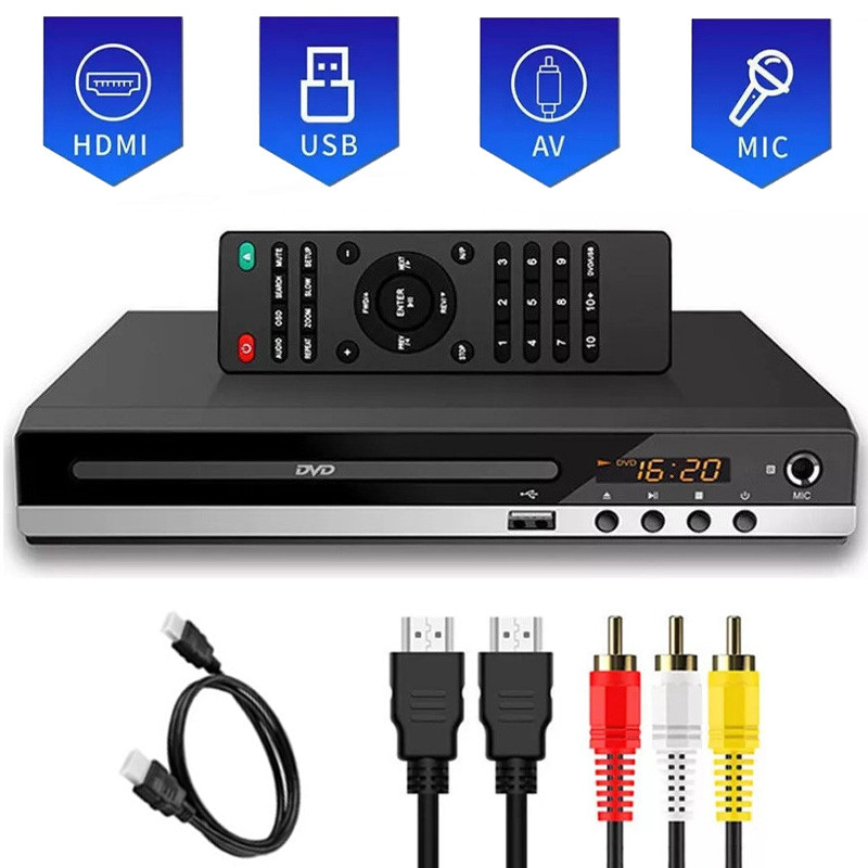 1080P Leitor De Dvd Portátil Toca Cd Mp3 Usb Filme Bivolt