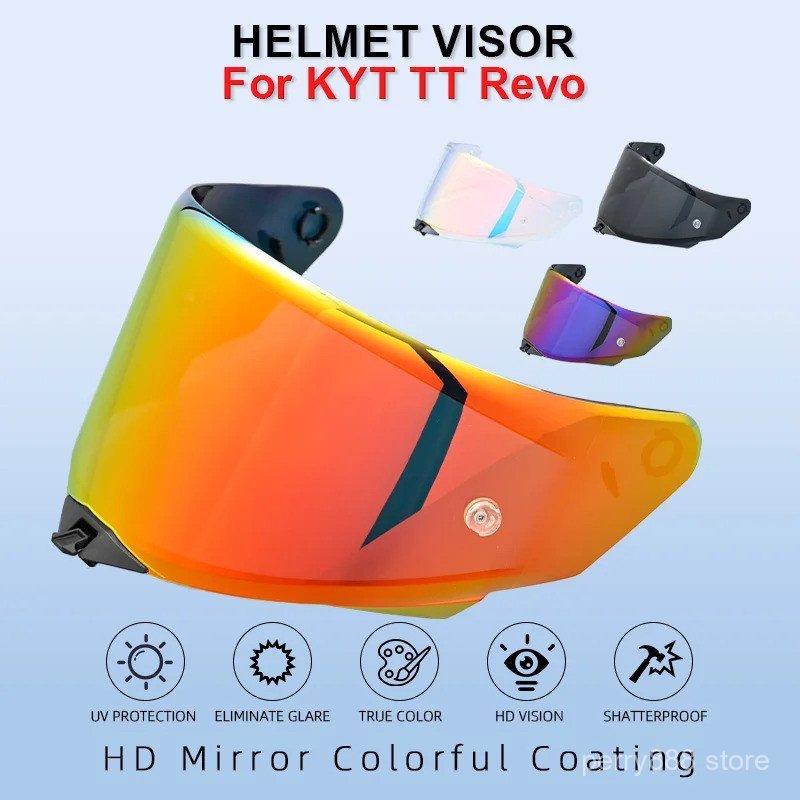 Visor Fit for KYT TT Revo Replacement Motorcycle Helmet Lens Anti-UV Windshields Casco Moto Visera accessories