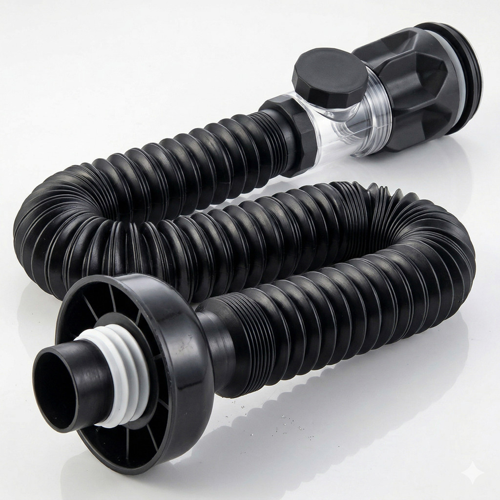 Sifão Universal Anti-Cheiro Tubo Extensível 900mm Banheiro Sem Cheiro