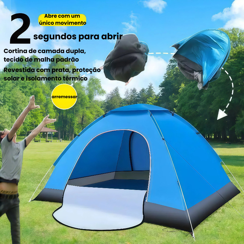 Barraca Camping Portátil A Prova D'agua Barraca De Acampamento 4 Pessoas