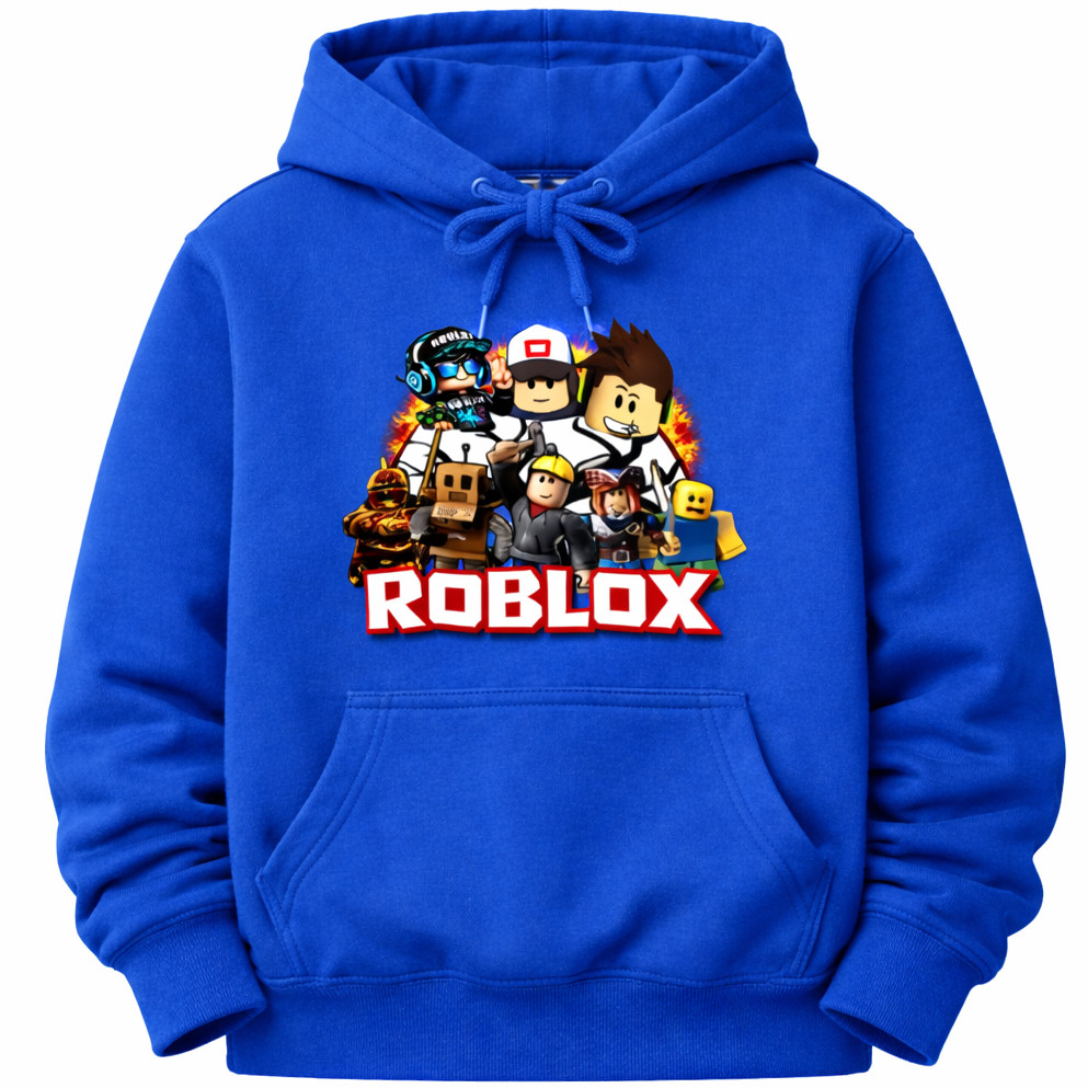 Moletom Infantil Estilo Gamer Roblox  Battle Royale Blusa Canguru Com Capuz