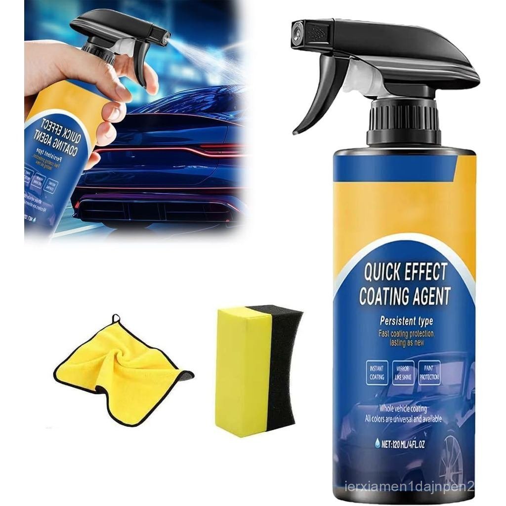 Spray de Revestimento Automotivo de Ação Rápida Avançado, 3 em 1, Alta Proteção, Spray de Revestimento para Carros, Cera