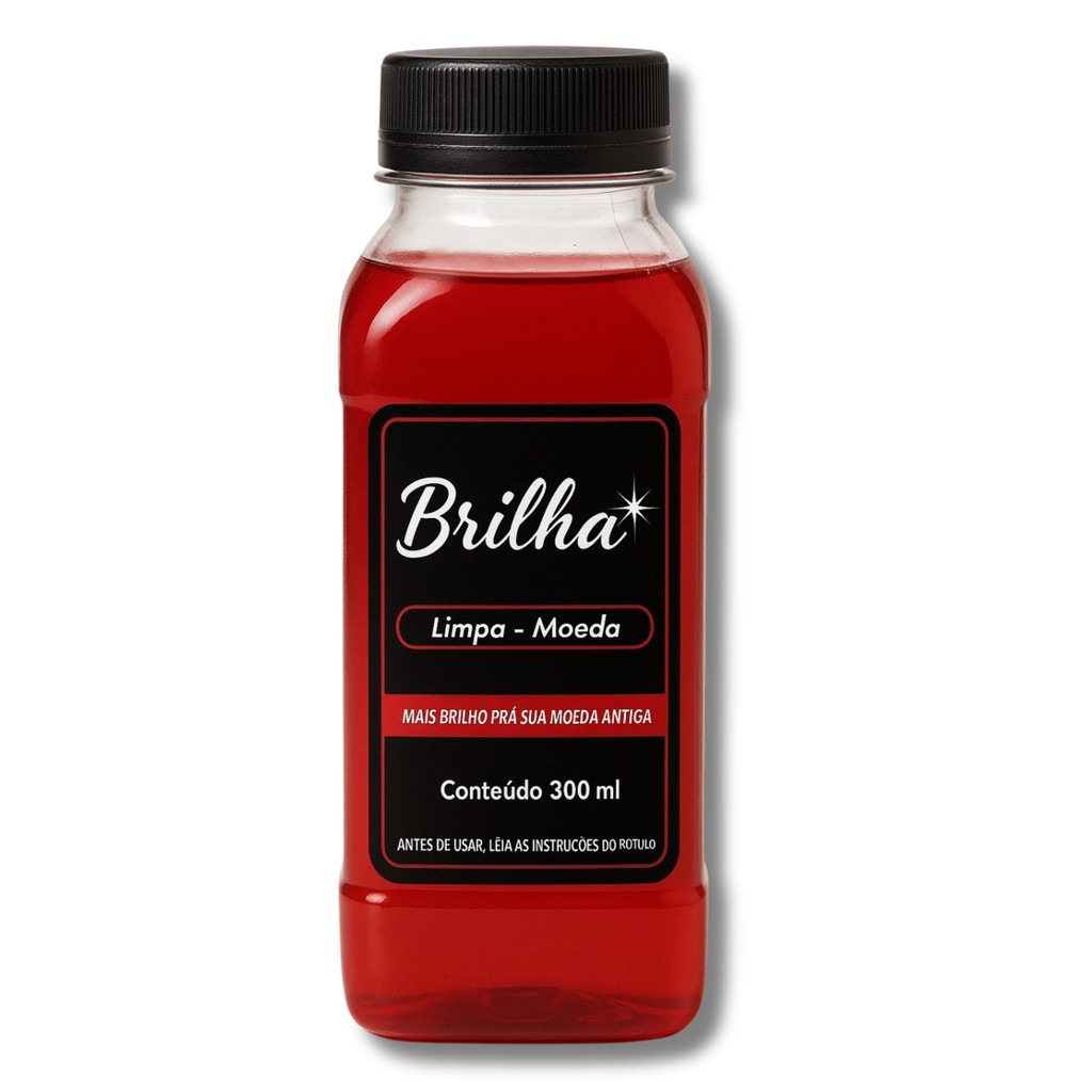 Limpa Moeda Antiga 300ml ORIGINAL - Liquidador de Moeda Antiga BRILHA