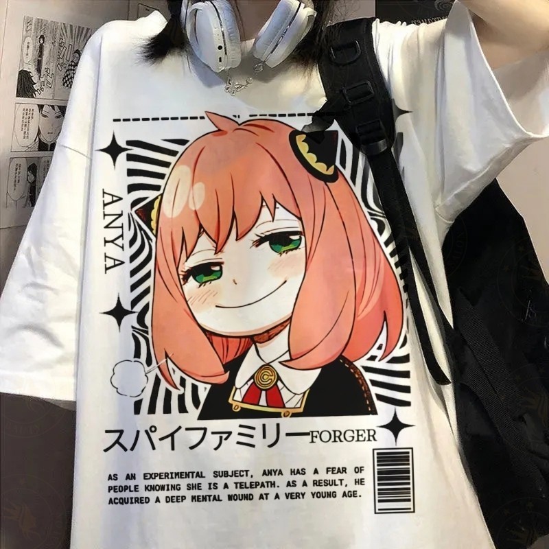 Camiseta Anime Fofa Confortável Estilosa Spy X Family Anya Yor Loid Forger Unissex Streetwear