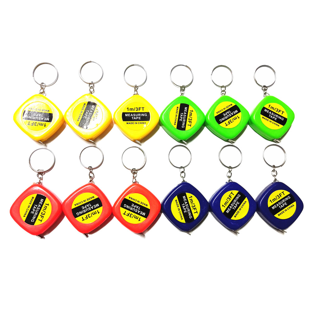 Kit com 12 a 48 chaveiro mini trena 1 metro ideal para lembrancinha festa evento