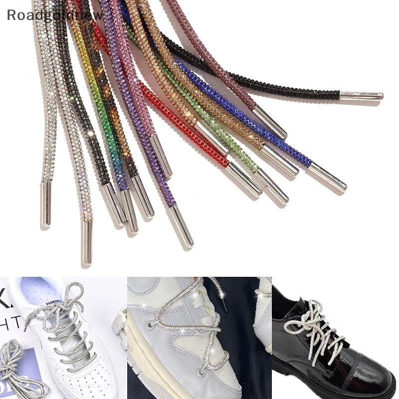 RGN 1 par/2 peças de cadarços com detalhes de diamante, cadarços de luxo com diamantes, cadarços para calçados esportivo