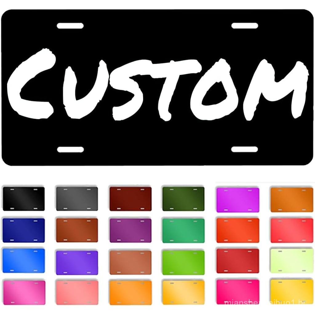 Generic Custom License Plate for Front of Car Personalized, Add Your Own Customized Pictures Text Photo Image Logo Art D