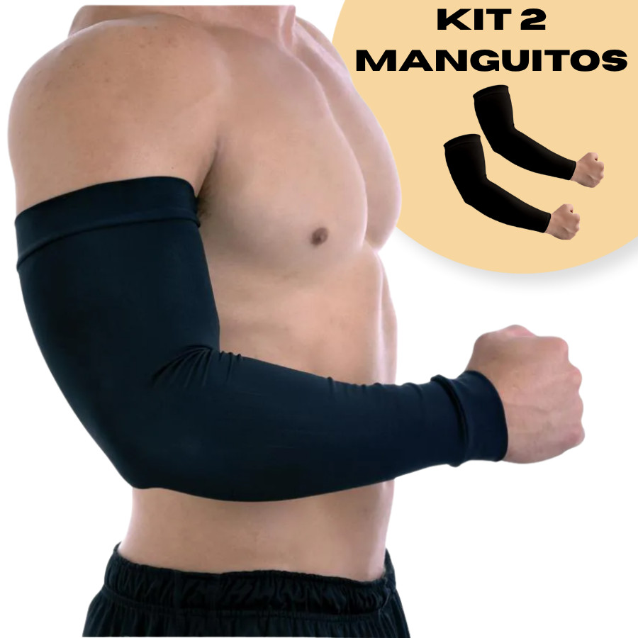 Kit 1/2 Par Manguito Proteção Solar UV Fina Braço Seda Masculina Feminina Respirável Premium