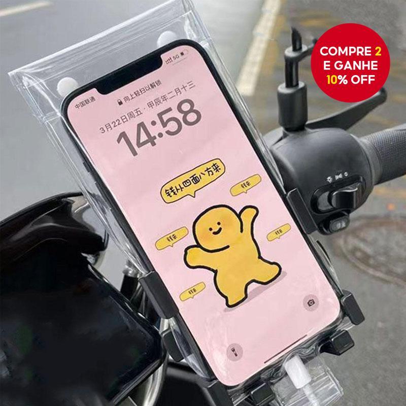 Capa De Telefone À Prova D'água Para Motocicleta , Bateria Recarregável , Tela Sensível Ao Toque , Bolsa Protetora Uso E