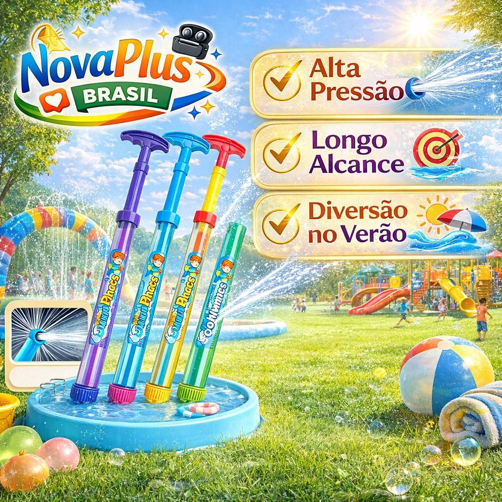 Pistola de Água Infantil Alta Pressão Brinquedo Verão Piscina Praia Longo Alcance Colorida