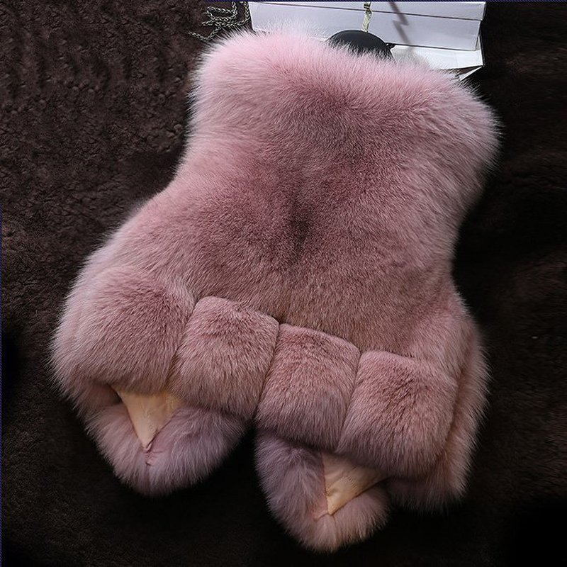 W inverno novo estilo colete de pele das crianças meninos meninas crianças imitação de pele de vison grosso topo casaco 