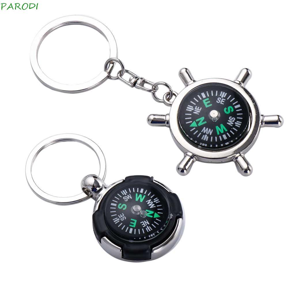 PARODI Mini Bússola Navegador Equipamento De Equitação Ao Ar Livre Ferramenta Sobrevivência Chaveiro Emergência Selvagem