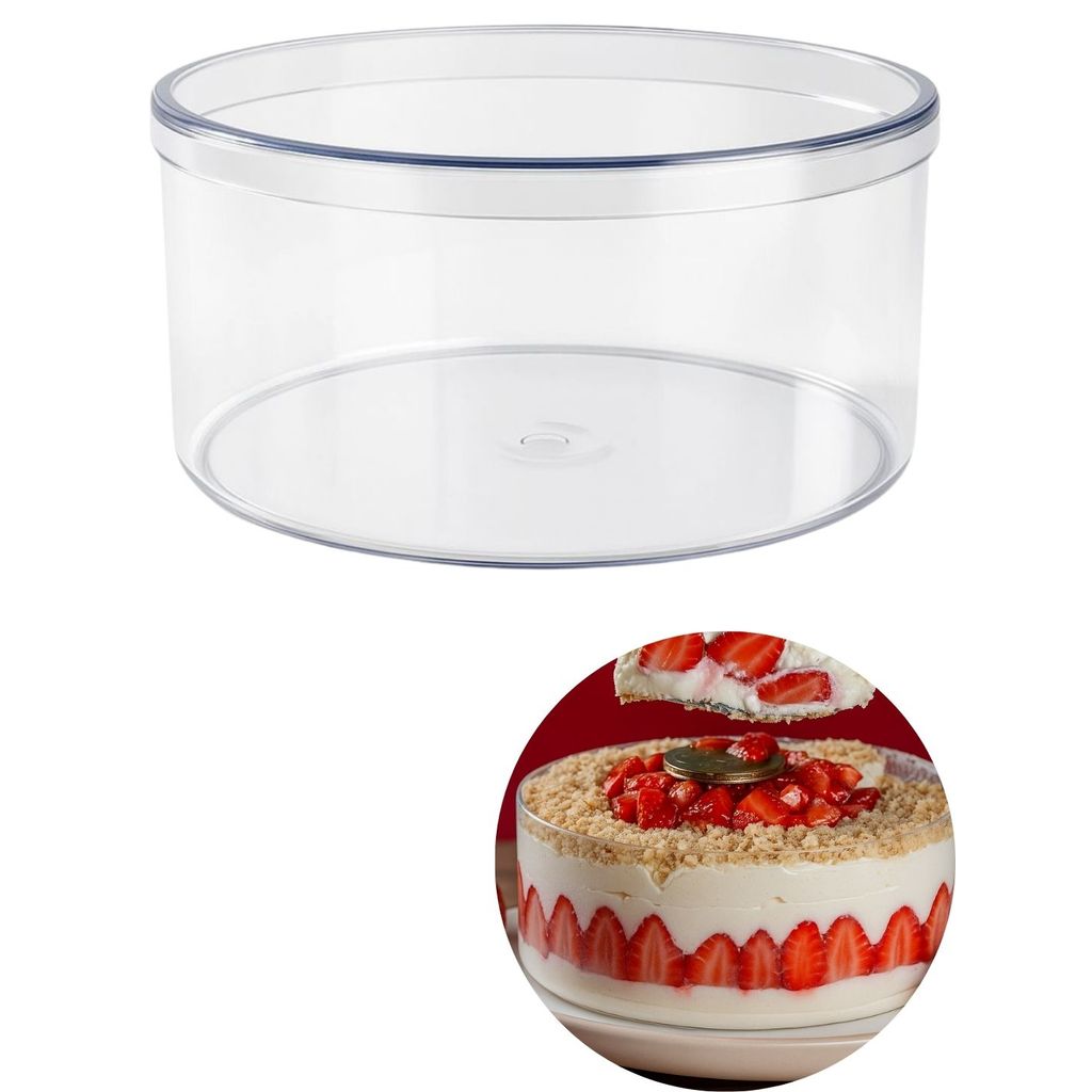 Transforme Doces Embalagem Cake Box Redonda 2L Confeitaria