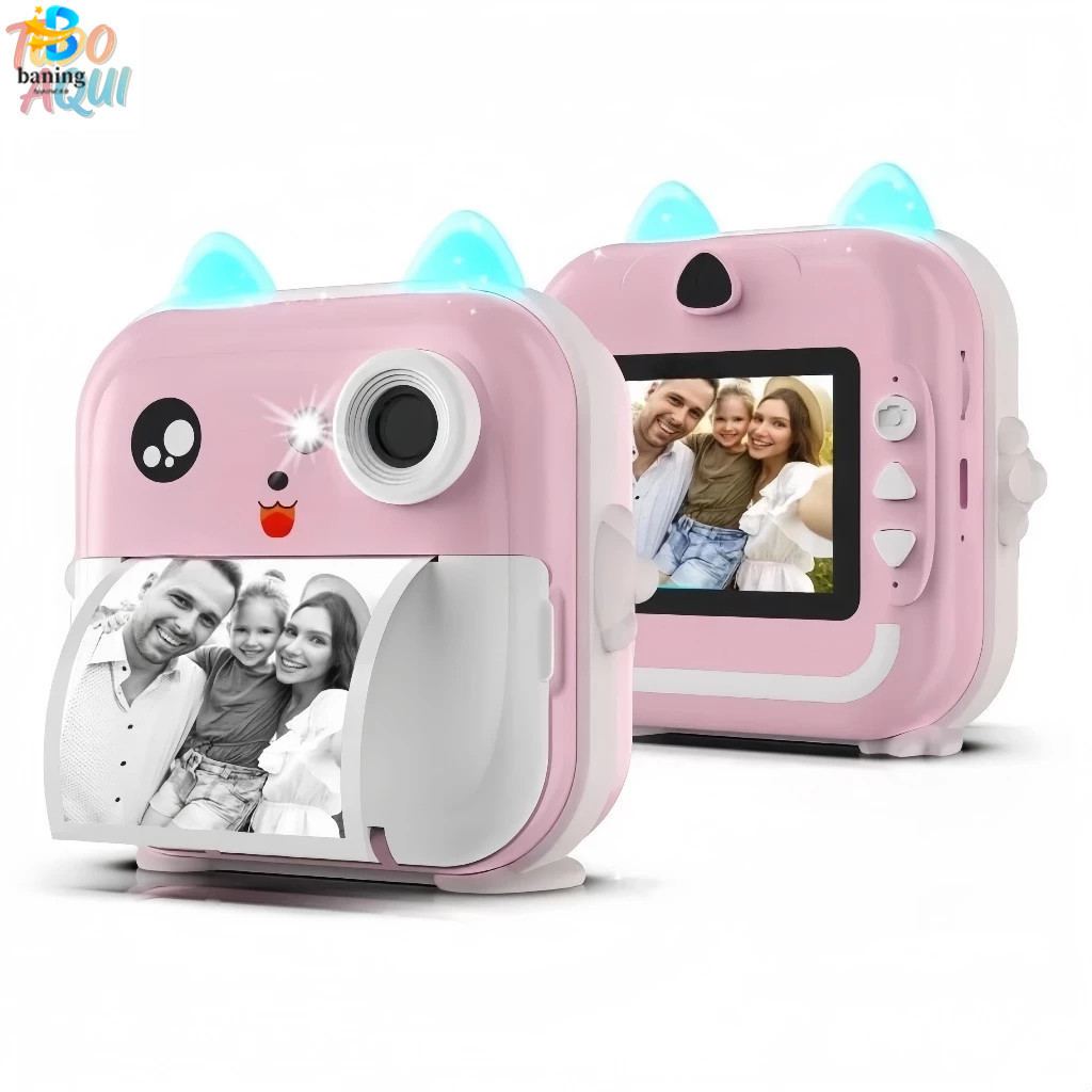 Câmera De Impressão Instantânea Para Crianças Vídeo Fotografia Digital Fotográfica Toy Mini Impressora Térmica Boy Girls