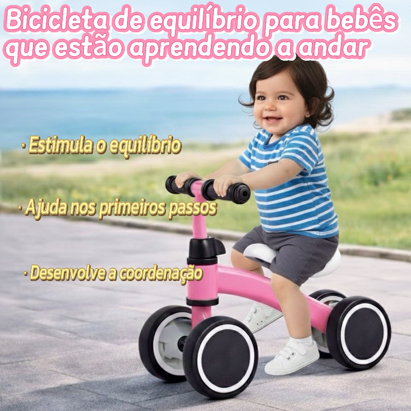 1~3Anos Mini Bicicleta de Andar para Bebês Aumenta Equilíbrio e Coordenação Andador para bebês