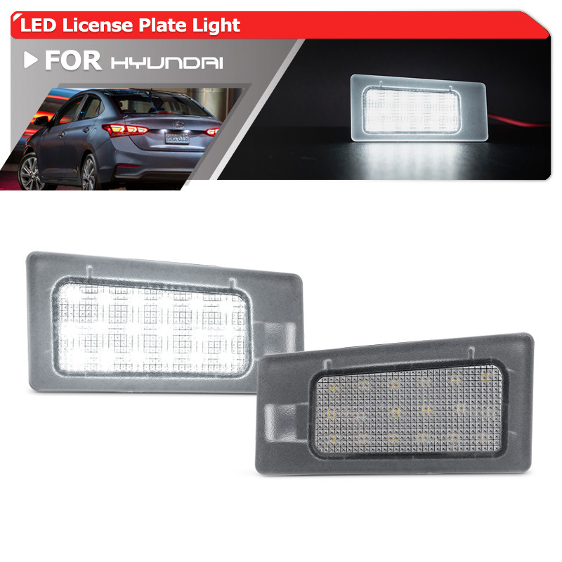 Serve Para Hyundai Acento 2018 2019 2020 2021 Livre De Erros Branco Completo SMD LED Luzes Da Placa De Licença Lâmpadas 