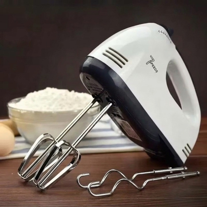 Batedeira De Mão Elétrica 260W 7 Velocidades Para Receitas Bolo Chantilly e Ovos Bivolt Mais Click