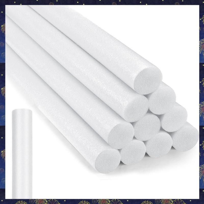 Macarrão De Piscina Flutuante 10 Peças Tubo De Espuma De 1.5 X 35 Polegadas Redondo Sólido Para Adultos Artesanato De Na