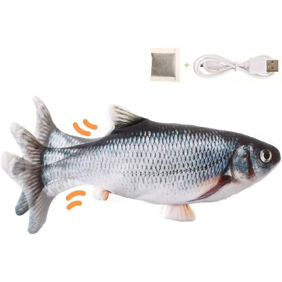 Brinquedo peixe de pelúcia para gatos carpa capim