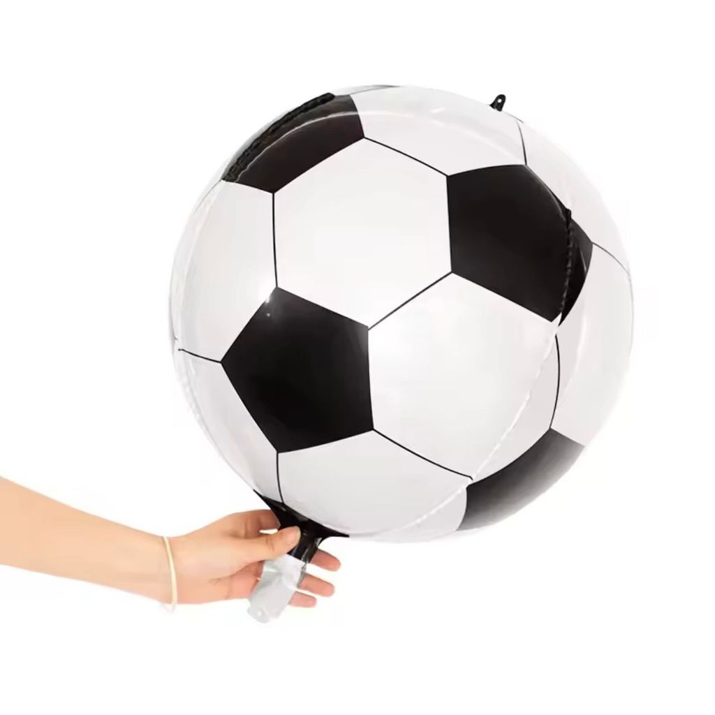 10 Balão Bola 4D de Futebol Metalizado 55cm Festa Decoracao aniversario enfeite surpresa