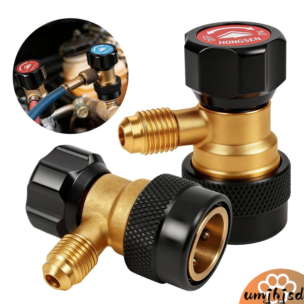 2 Peças Adaptador Eficiente R134a Ajustável R134a Acoplador Rápido Com Alargamento Macho De 1/4 " Para Carro SUV Ar Cond
