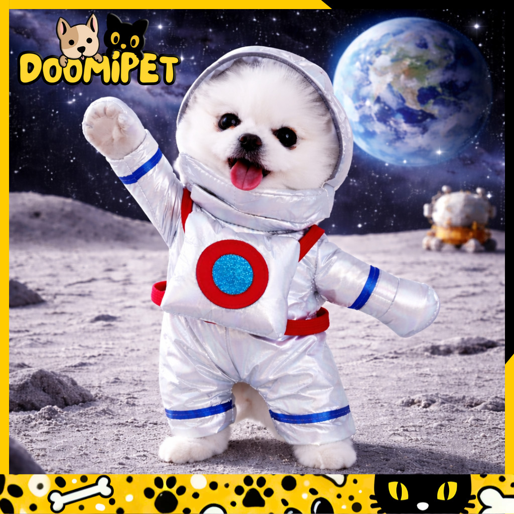 Fantasia de Astronauta para Pets – Roupa de Halloween para Cães e Gatos