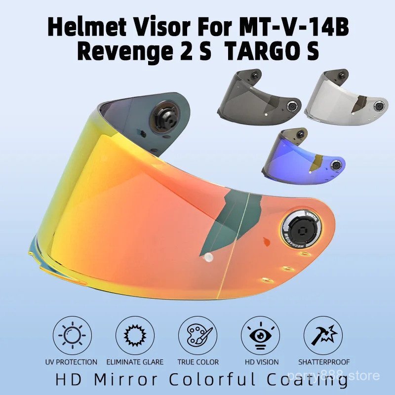 Helmet visor for MT-V-14B Revenge 2 S Targo S Replacement lens Shield Glasses UV CUT Windshield Full Face Helmet Accesso