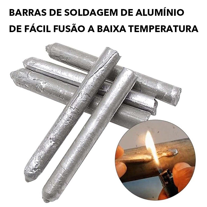 Barras De Soldagem De Alumínio Baixa Temperatura Fácil Fusão Sem Fluxo Haste Universal Kit Reparo