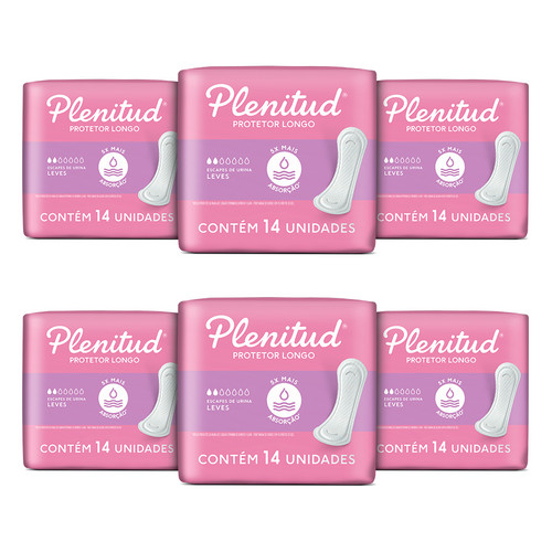Kit 6 - Protetor Longo Plenitud Femme para Escapes de Urina