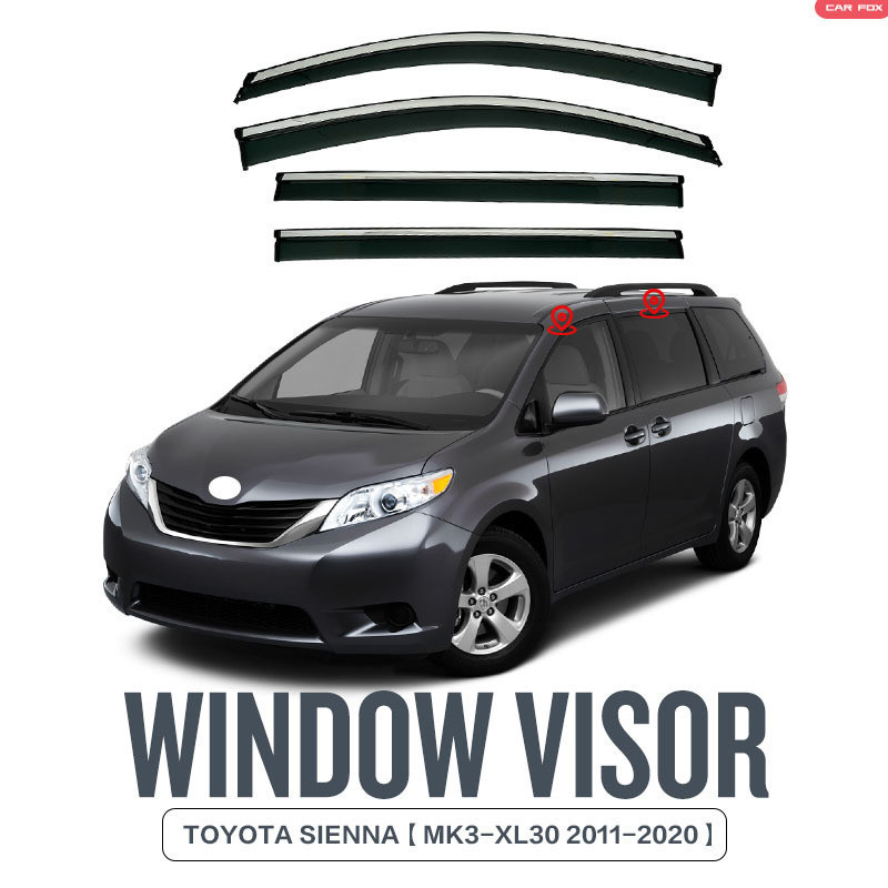 Adequado para toyota Senna janela viseira espelho retrovisor chuva sobrancelha toyota Sienna janela viseira pronto estoq