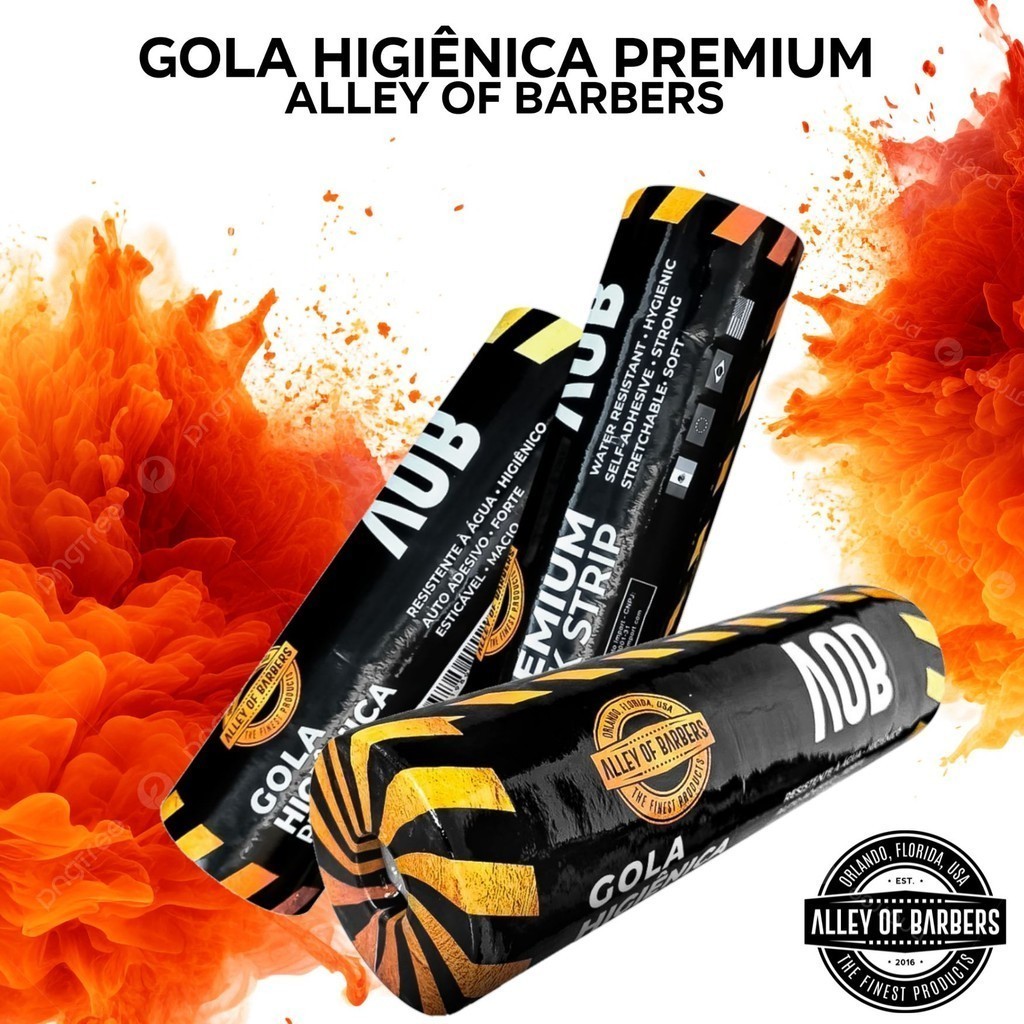 Kit 1500 Golas Higiênicas Descartáveis Alley of Barbers | 15 Rolos Profissional Barbearia Cola Forte