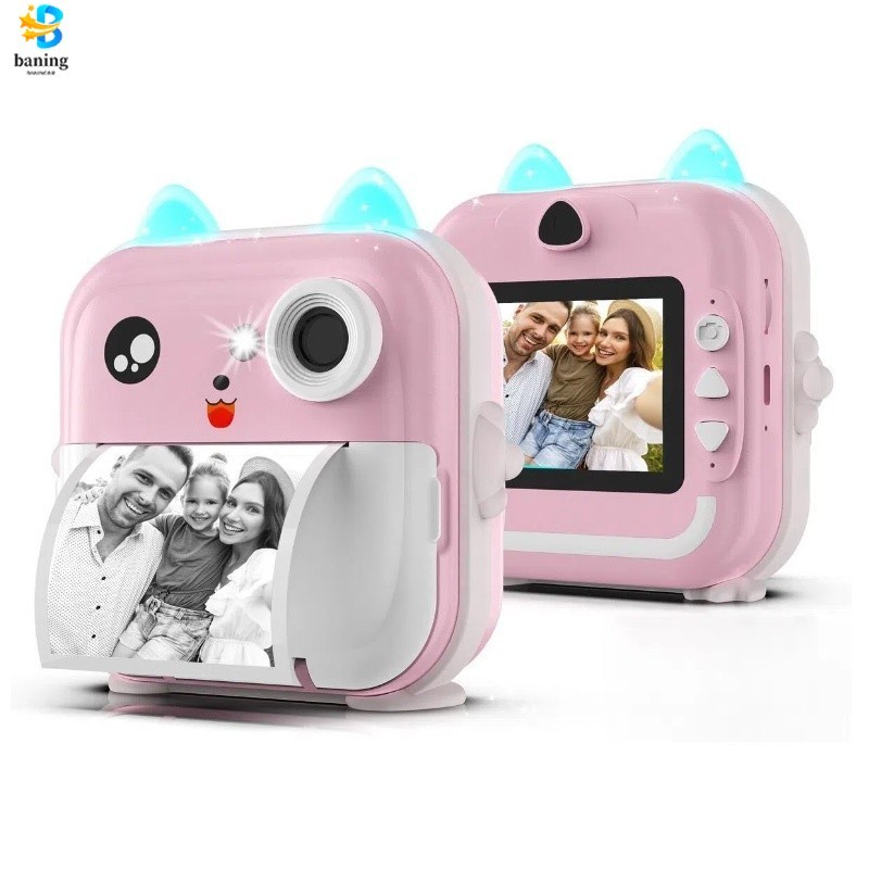 Câmera Infantil com Impressão de Fotos,Mini Camera Digital Instantânea,menino/menina Brinquedo