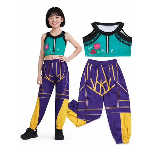 Fantasia Kpop Infantil Guerreiras – Conjunto Top e Calça – Cosplay Show Festa Infantil