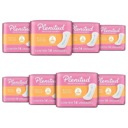 Kit 8 - Protetor Discreto Plenitud Femme para Escapes de Urina