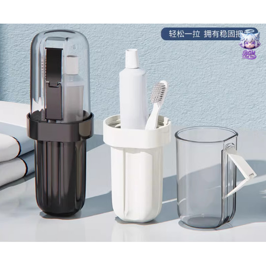 Kit Portátil 3 em 1 para Higiene Bucal | Copo de Enxágue Desmontável para Viagem