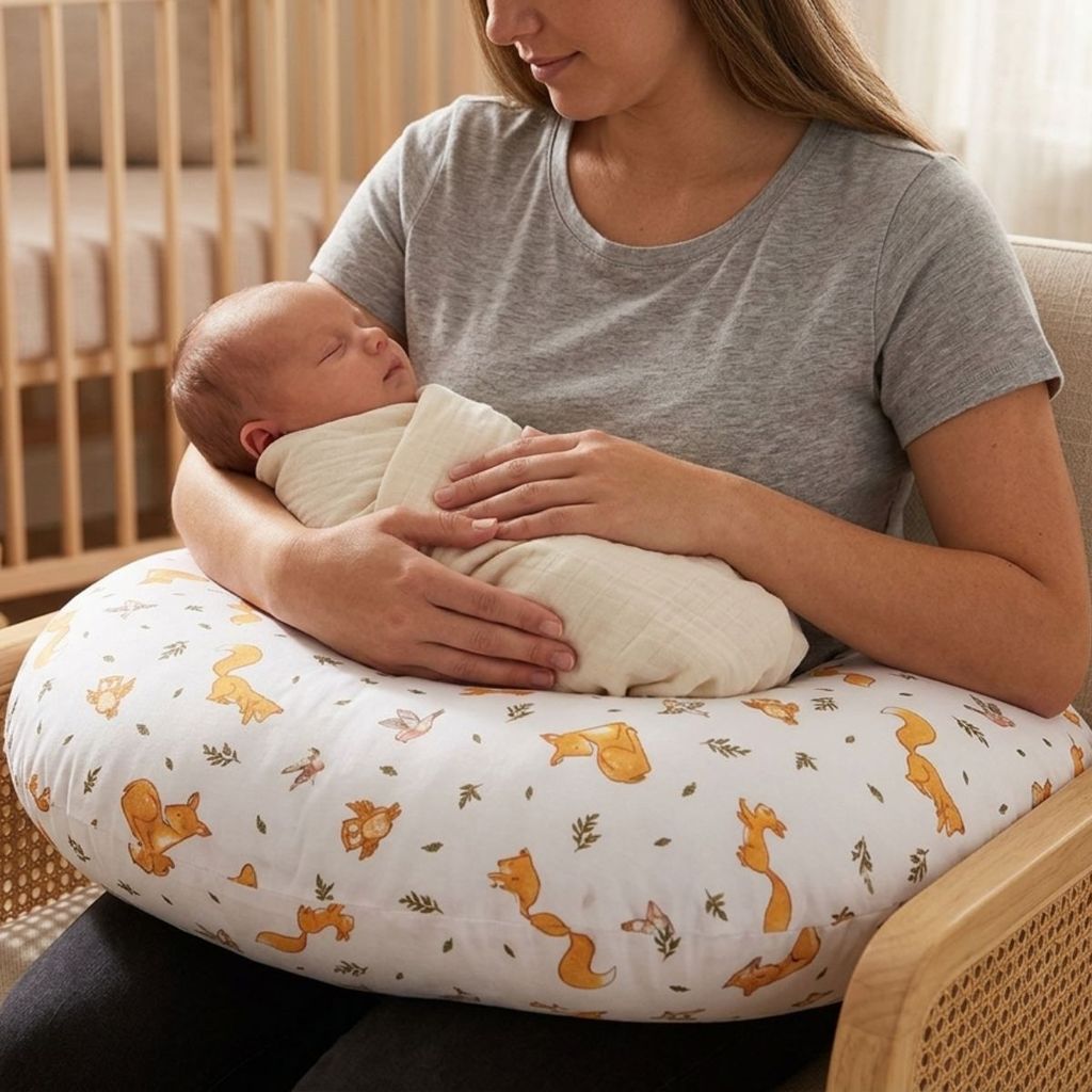 Almofada De Amamentação Baby Percal 200 Fios Algodão Estampadas  Menino Menina
