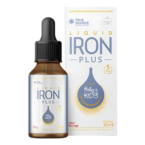 Iron Plus Líquido 30 Ml - Ferro - Sabor Morango