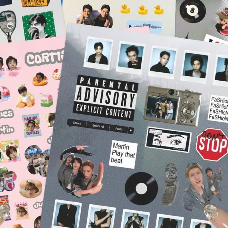8-153pcs CORTIS COLOR OUTSIDE THE LINES Álbum De Adesivos FaSHioN O Que Você Quiser Ir ! JoyRide Canção De Ninar MARTIN 