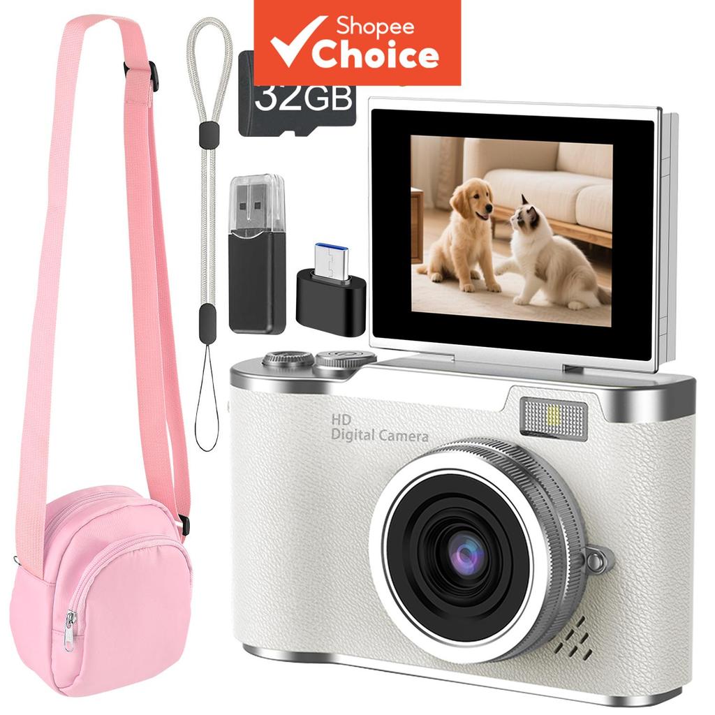 Câmera Selfie HD Gravador De Vídeo Digital Brinquedo Portátil 32G Cartão SD Incluído Presente De Aniversário De Natal Pa