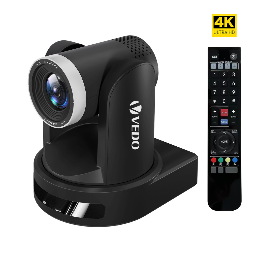 Vedo Câmera SMATV PTZ original para igrejas com zoom de 10x ou 20x , LP, PoE, HDMI, NDI, transmissão ao vivo em Full HD
