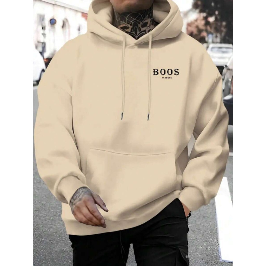 Moletom Canguru Básico Blusa De Frio Personalizado Desenho Escrito Bos Streetwear Confortável