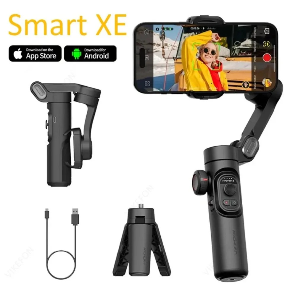AOCHUAN Smart XE Estabilizador De Gimbal Telefônico De 3 Eixos Para iPhone Dobrável Gimble Com Roda De Foco