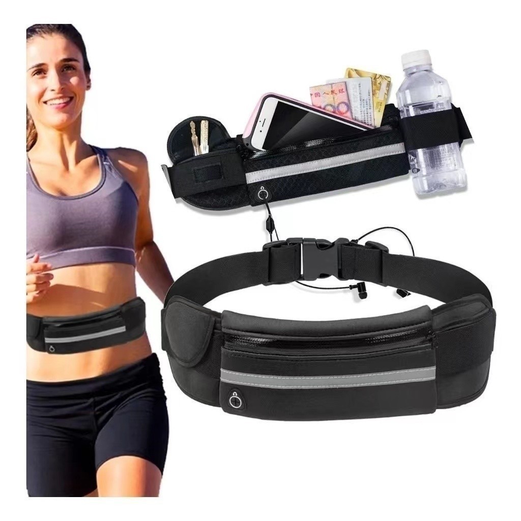 Bolsa Pochete Unissex Esportiva Sem Volume Compacta Leve impermeável porta celular porta garrafa jz