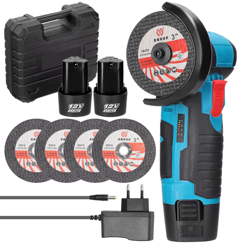 Esmerilhadeira Lixadeira Elétrica Sem Fio Bivolt 110v/220v 2 2 Baterias-super 12V Com Maleta