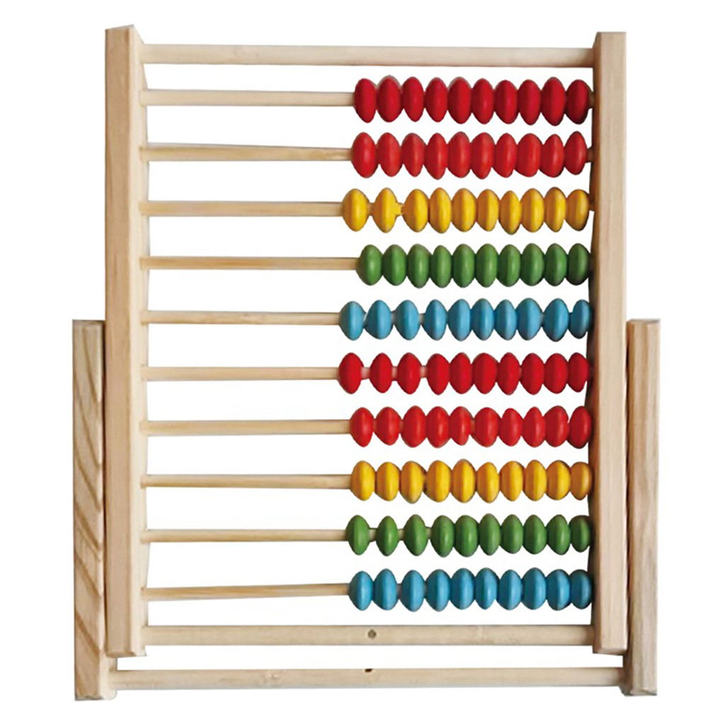 Brinquedo Educativo Ábaco Contador Escolar Infantil MDF Matemática Números Montessori Kizumba