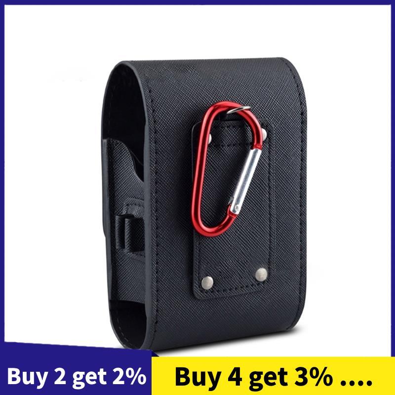 Bolsa De Cintura Compacta Preta Para Telêmetro De Golfe PU Com Fivela , Mini Maleta De Transporte Resistente
