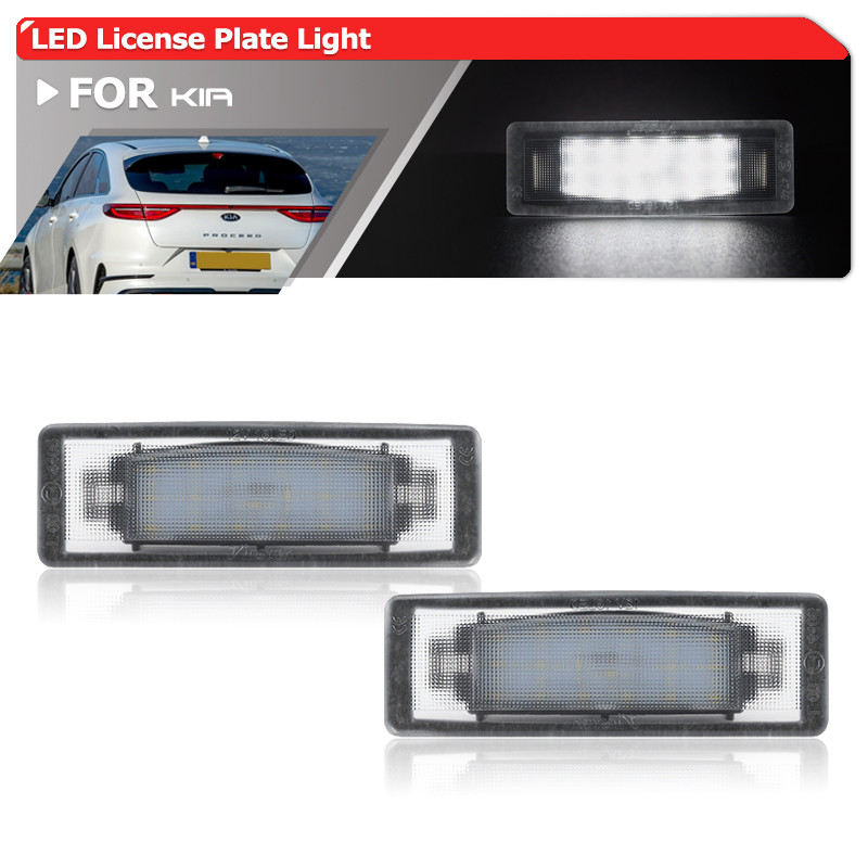 Serve Para Kia Ceed CD 2018 + Processado GT Livre De Erros Branco Completo LED Luz Da Placa De Licença Lâmpadas De Etiqu