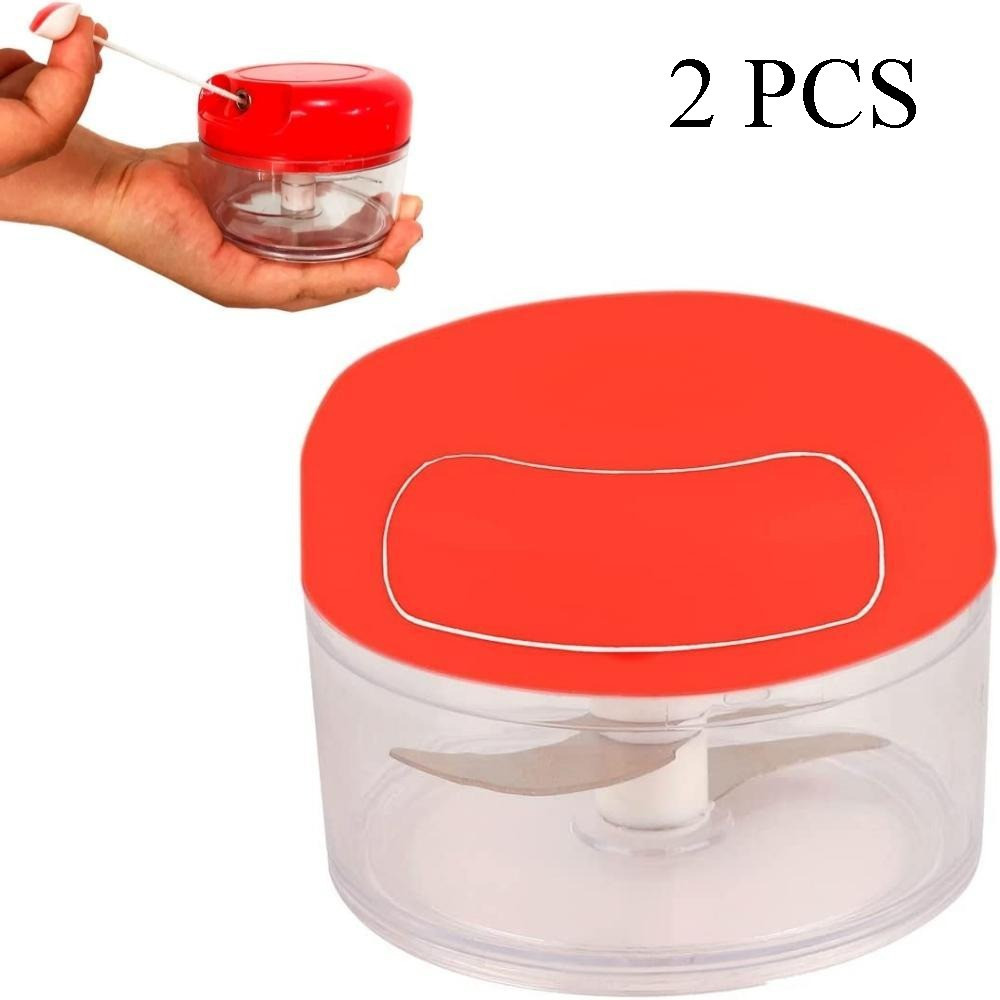 KIT 2 PCS Processador Triturador De Alimento Pequeno 2 Lâminas Em Inox